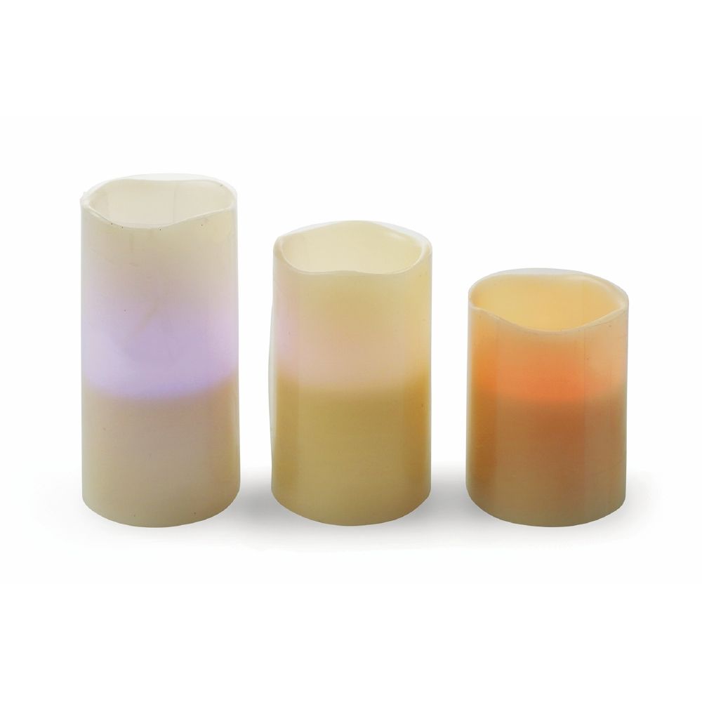 Set 3 candele led multicolor con telecomando - Shop Kooper - 9