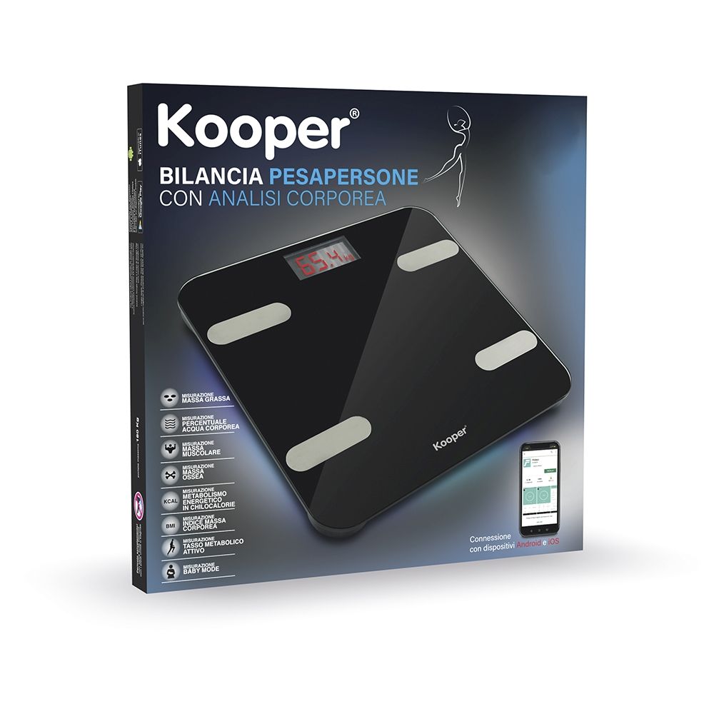 Bilancia Pesapersone analisi corporea, fitdays app, Kooper - Shop Kooper - 9
