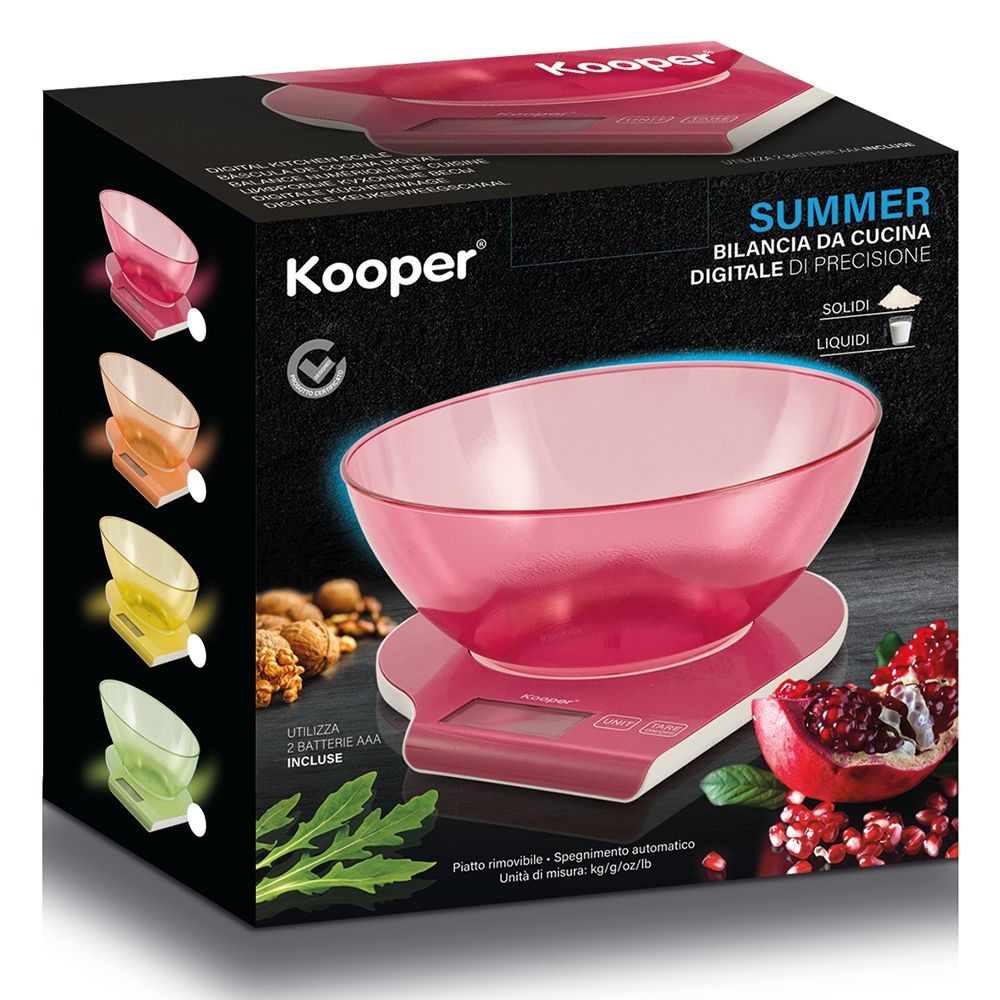 Bilancia da cucina digitale 5kg 2l, Summer - Shop Kooper - 12
