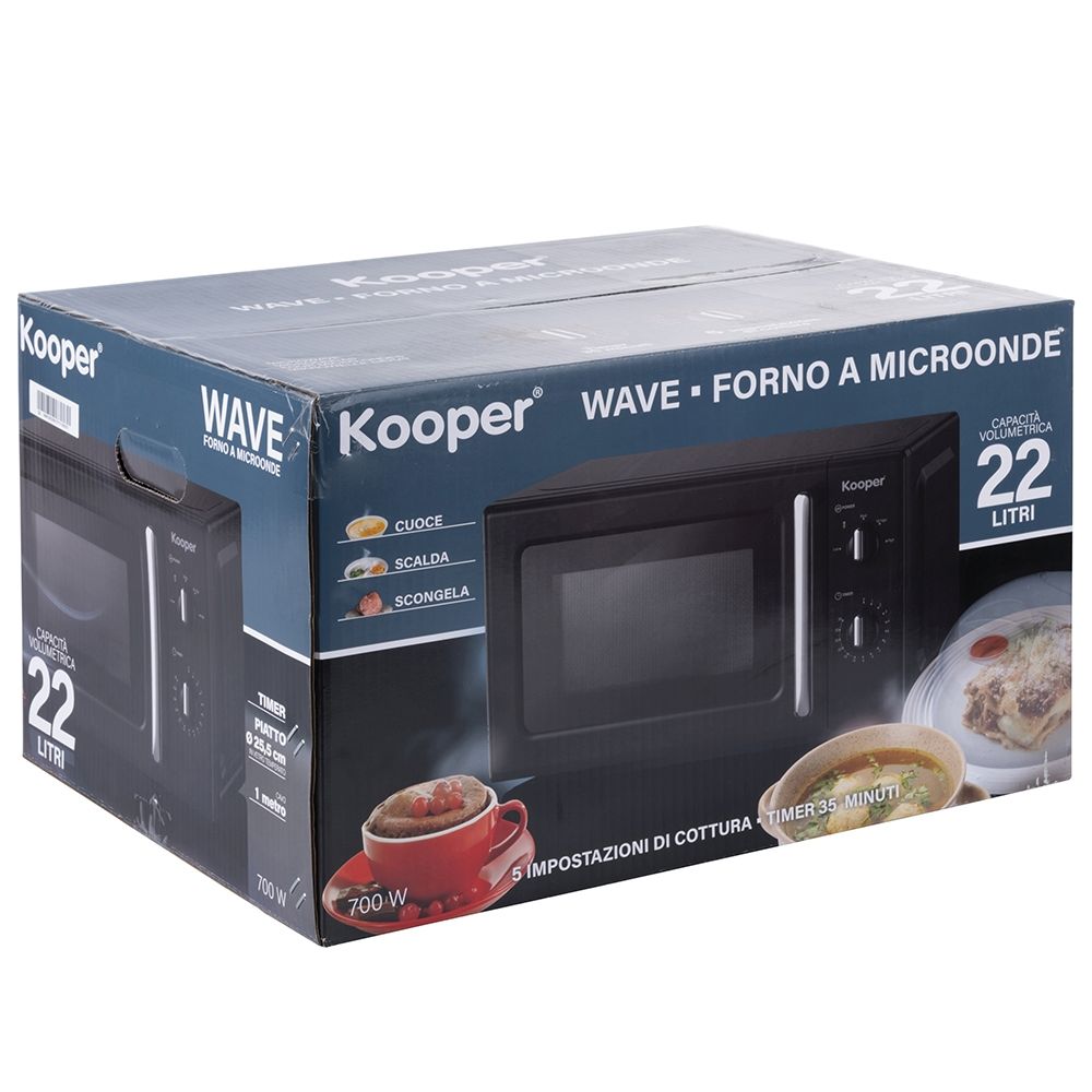 Forno a microonde vintage 22 L, nero,  Wave Kooper - Shop Kooper - 5