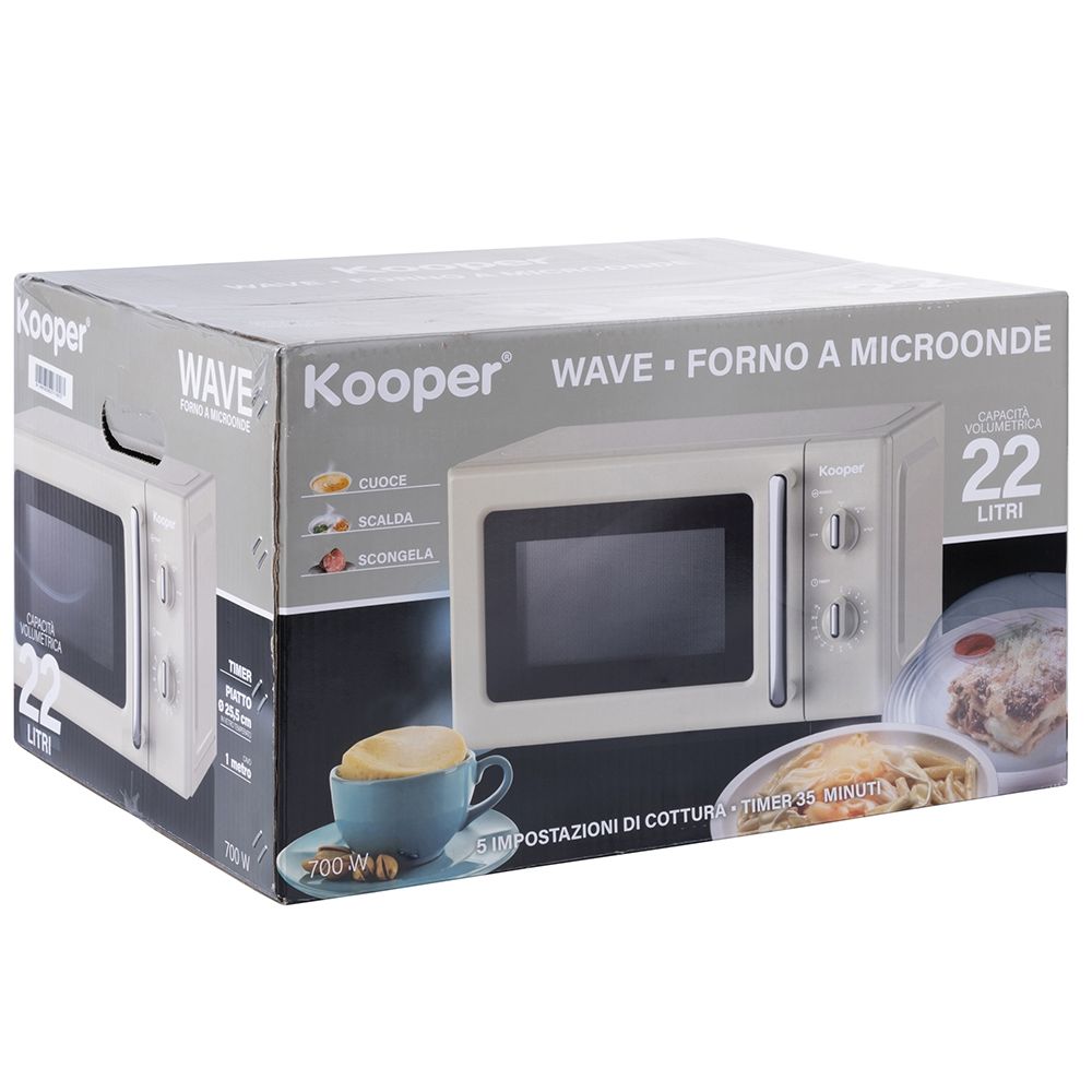 Forno a microonde vintage 22 L, avorio,  Wave Kooper - Shop Kooper - 5