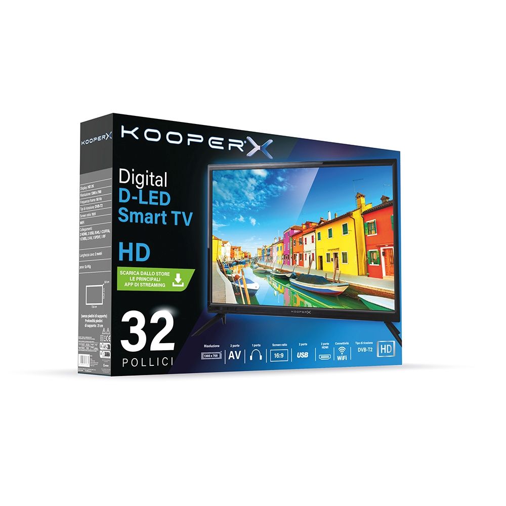Smart TV LED, 32, HD, nero, KooperX - Shop Kooper - 12
